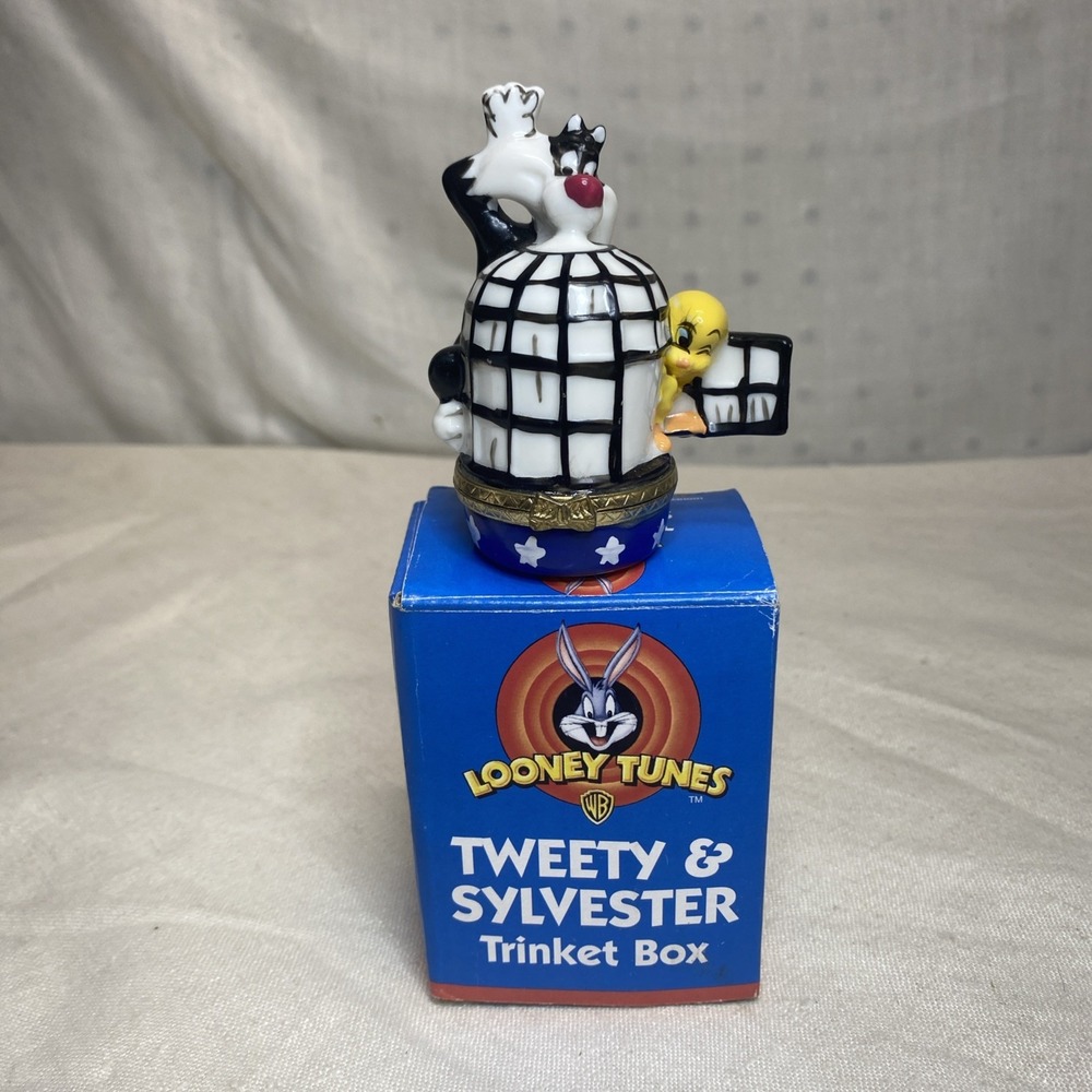 Looney Tunes‎ Tweety & Sylvester Trinket Box RARE Vintage 1998 Original Box